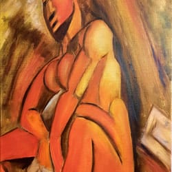 nude woman oil painting nude style picasso artwork pablo picasso woman portrait figurative painting original oil artwork