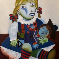 original copy oil painting doll artwork on canvas pablo picasso painting collection painting painting on children room