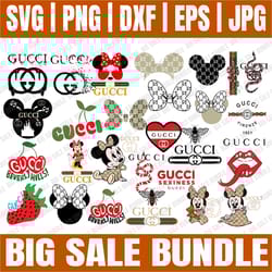 bundle 33 files gucci fashion svg, gucci logo svg, mickey gucci style svg bundle, brand logo svg, fashion brand svg