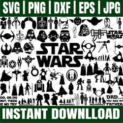 bundle 151 files star wars svg, yoda svg,star wars charecters svg,mandalorian svg,darth vader svg,star wars font svg