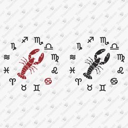 Cancer Astrology Horoscope Zodiac Sign Viny SVG Cut File Sublimation PNG File
