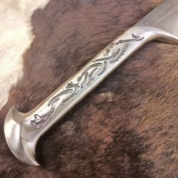thranduil sword the hobbit from lord rings replica sword lot leather sheath elvenking long sword fantasy engraved costum