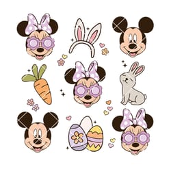 easter mouse doodles png svg, magical easter sublimation, retro mouse svg, preppy easter spring png, hunny bunny png sub