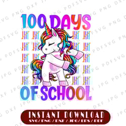 100 days of school png, unicorn 100 days smarter png, happy 100 days of school png, girls kids unicorn lover png, unicor