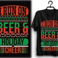 i-run-on-beer-tshirt design vector print ready template