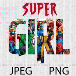 superhero super girl png, jpeg stencil vinyl decal tshirt transfer iron on