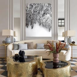 silver leaf abstract, modern acrylic painting on canvas, large gold leaf abstract painting, original abstract painting