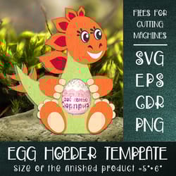 stegosaurus chocolate egg holder template svg