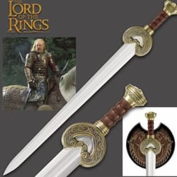 lord of the rings king theoden rohan sword, lotr herugrim sword, replica sword.