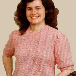 vintage crochet pattern 172 bundle knot sweater women