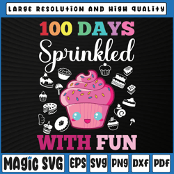 100 days sprinkled with fun svg, 100 days of school svg, sprinkled with fun, 100th day of school, digital download