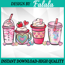 valentine coffee iced coffee lover latte valentine's day png, valentine day png, digital download