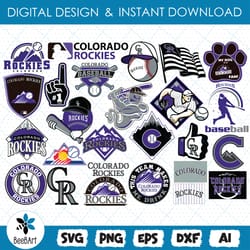 colorado rockies svg, bundle logo, svg, png, eps, dxf, basketball logo