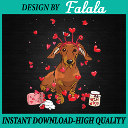 dog valentine cute dachshund valentine's day png, funny valentine's day dog cupid, valentine day png, digital download