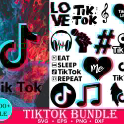 1000 tiktok svg, tiktok queen svg, tiktok svg bundle, peace love titok svg, digital download