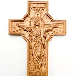 crucifix wooden cross 7.48" (19 cm), carved wooden cross, crucifix catholic cross, wooden crucifix, jesus christ