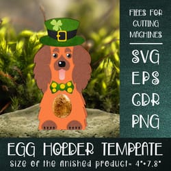 spaniel patricks day egg holder template