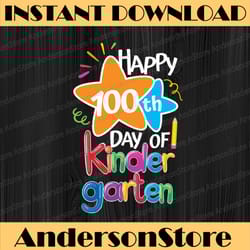 happy 100th day of school for teacher & student kids png