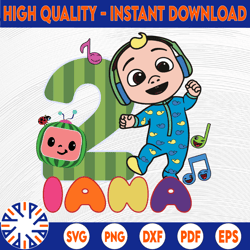 cocomelon personalized name and ages birthday boy svg, coco melon svg, cocomelon svg for cricut, cocomelon birthday svg,