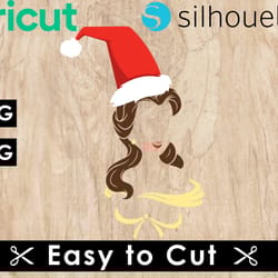 belle princess christmas svg files,belle princess svg files, vector png images, svg cut files for cricut, clipart bundle