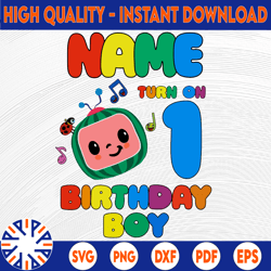 cocomelon personalized name and ages birthday boy svg png, cocomelon brithday svg, ,cocomelon family birthday svg