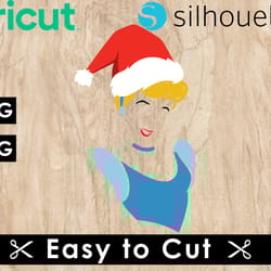 cinderella christmas svg files, cinderella svg files, vector png images, svg cut files for cricut, clipart bundle