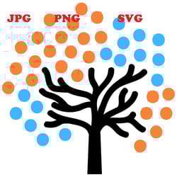 lovely tree png, jpg, svg 15x15 inch 300 dpi