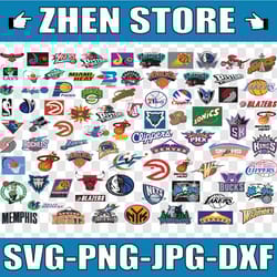 nba logo bundle svg, nba svg, basketball svg, png, svg, jpg, eps, dxf, digital download, digital design
