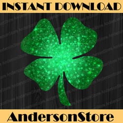 irish lucky shamrock green four leaf clover st patrick's day png sublimation designs