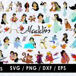 aladdin svg files, aladdin png files, vector png images, svg cut file for cricut, clipart bundle pack