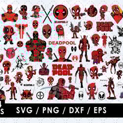 deadpool svg files, deadpool png files, vector png images, svg cut file for cricut, clipart bundle pack