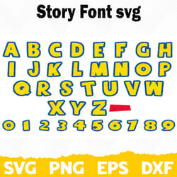 story font svg, font svg, silhouette, cricut font, bundle font, cute fonts, instant download
