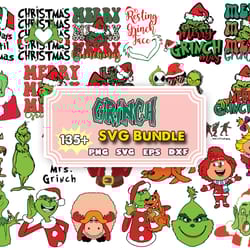 135 the grinch svg bundle layered item, clipart, cricut, digital vector cut files