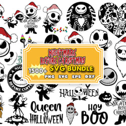 1500 nightmare before christmas svg, nightmare svg, jack skellington svg, jack and sally svg,instant download