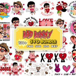valentine bad bunny svg png bundle, valentines benito png, bad bunny valentines png, un san valentin sin ti png, digital