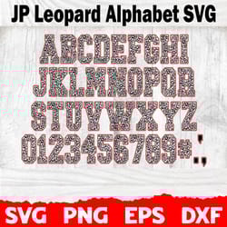 jp leopard font, font svg, silhouette, cricut font, bundle font, cute fonts, instant download
