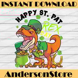 happy st pat trex day png, dino st patricks day png, happy st patricks day dinosaur t-rex png, lucky saurus png