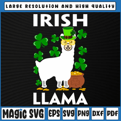 lucky irish llama svg, shamrock st patrick day animal svg, lucky llama svg, st patricks day, digital download