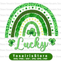st. patrick's day png - st patrick's day rainbow sublimation design, lucky png, lucky rainbow png