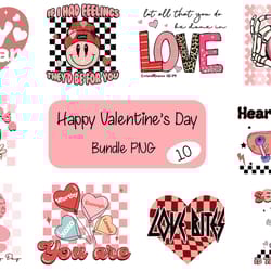 10 files of retro valentines png happy valentines day sublimation graphic design bundle