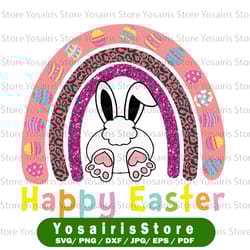 easter day rainbow with eggs png, easter bunny png, happy easter png, happy easter bunny rabbit rainbow leopard