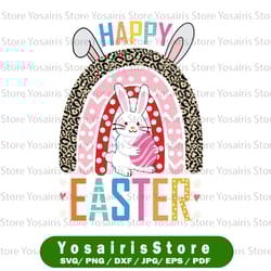 leopard easter rainbow png, bunny rabbit trio cute happy easter png, cheetah leopard rainbow with bunny png