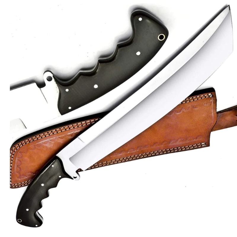 machete knife bushcraft camping machete knife micarta handle with sheathpng