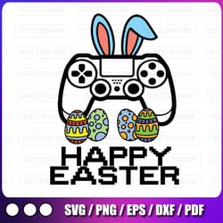 happy easter game controller svg, bunny eggs gamer svg, happy easter funny easter gamer svg, easter egg hunt