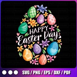 happy easter png, easter colorful eggs png, easter png, sublimation design, digital download