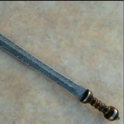 hand made damascus steel hunting sword, roman hunting sword, double edges sword