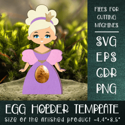 princess easter egg holder template