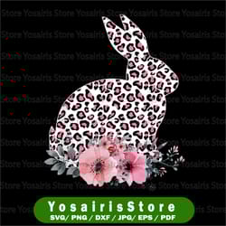 easter day cute bunny rabbit leopard flower png, happy easter bunny rabbit png leopard cheetah, stripes clip art