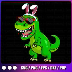 easter svg png, dinosaur eggs svg, cat bunny riding t-rex svg, egg hunt dinosaur easter boys kid , bunny ears easter egg
