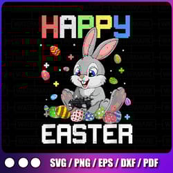 happy easter bunny egg video game png, easter gamer png, happy easter png, video game controller png